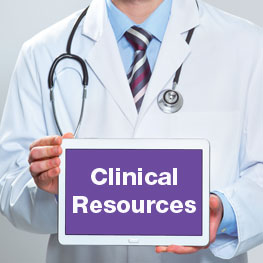 Clinical Resources Holding a sign Clinical Resources